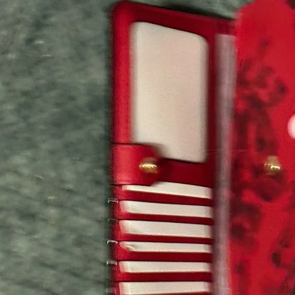 Victoria's Secret Red Floral Wristlet Wallet with Gold VS Emblem - Picture 3 of 6